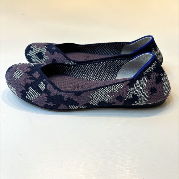 Rothy's Women's The Flat Round Toe Botanicamo Purple Camo Ballet Flats US Size 6 - Picture 2 of 10